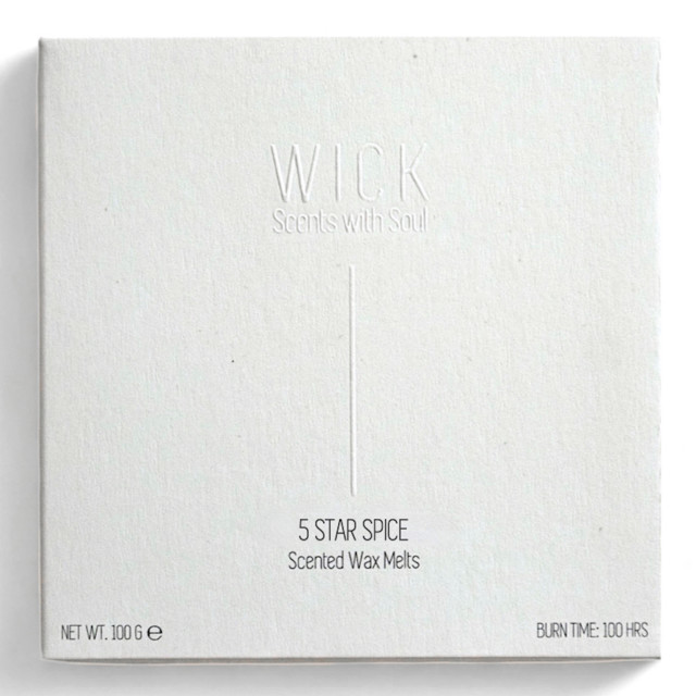 WICK 5 Star Spice Scented Wax Melts, 110g packaging