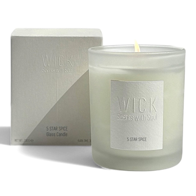 WICK 5 Star Spice Classic Glass Candle, 200ml