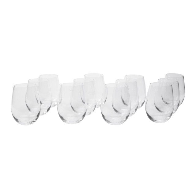 Salisbury & Co Celebrate Lead-Free Stemless Wine Glasses, Set of 12