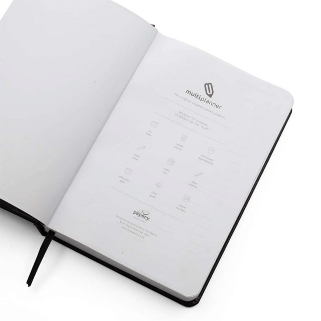 The Papery Classic Multi-Planner - Black angle