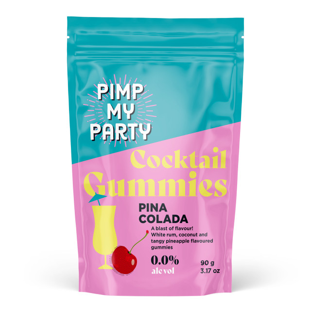 Pimp My Party Pina Colada Flavoured Gummies, 90g