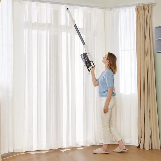 Tineco A30S Cordless Vacuum & Hand Vacuum Stick, 500W vacuuming curtain rails