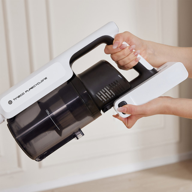 Tineco A30S Cordless Vacuum & Hand Vacuum Stick, 500W handheld showing scale