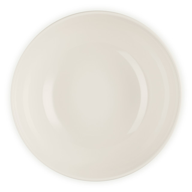 Le Creuset Jardin Relief Stoneware Serving Bowl, 3.6L - Meringue angle
