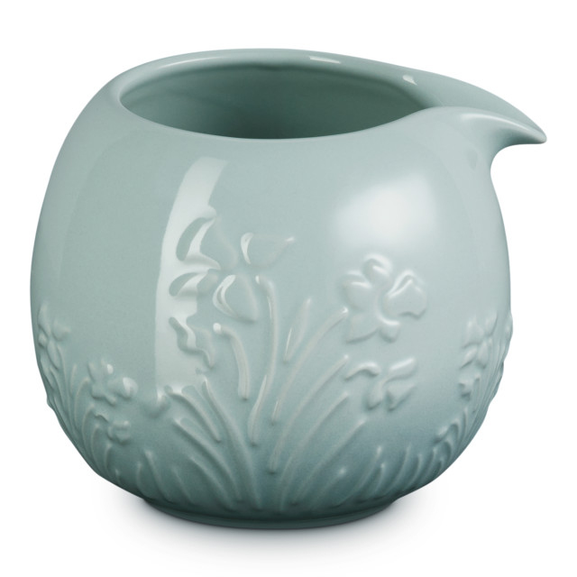 Le Creuset Jardin Relief Stoneware Pitcher, 480ml - Sea Salt