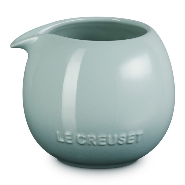 Le Creuset Jardin Relief Stoneware Pitcher, 480ml - Sea Salt angle