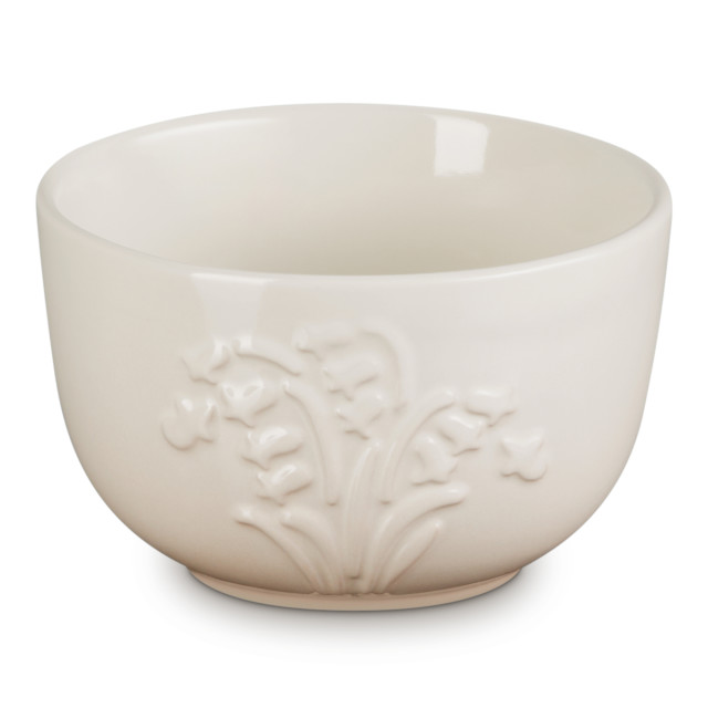 Le Creuset Jardin Relief Stoneware Snack Bowl, 10cm - Meringue