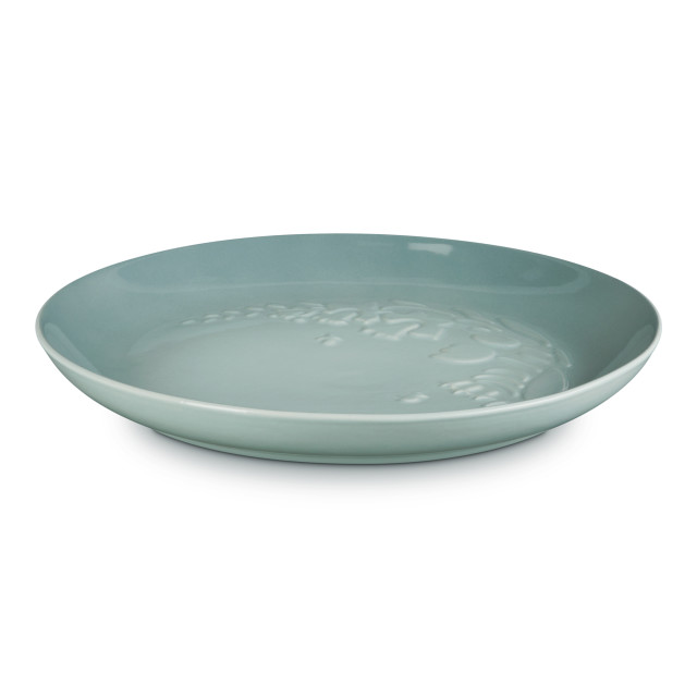 Le Creuset Jardin Relief Stoneware Side Plate, 22cm - Sea Salt