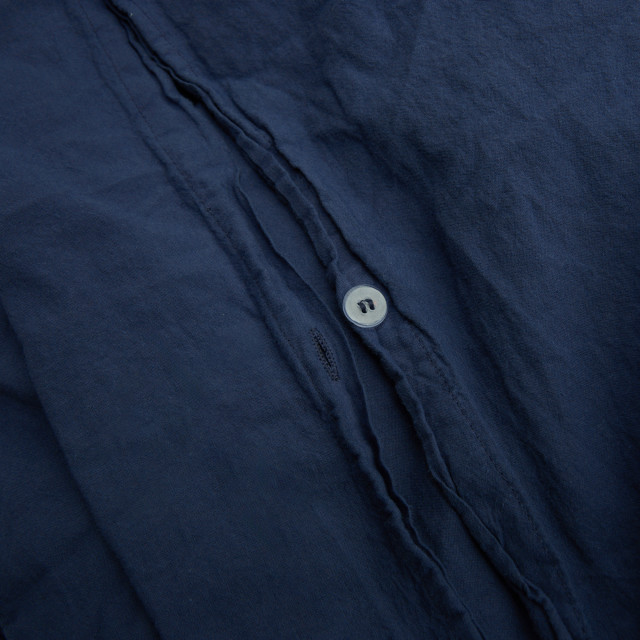 Thread Office Navy Washed Cotton Duvet Cover Set - Double