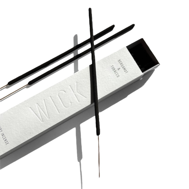 WICK Bergamot & Tobacco Luxury Incense, 15-Piece angle