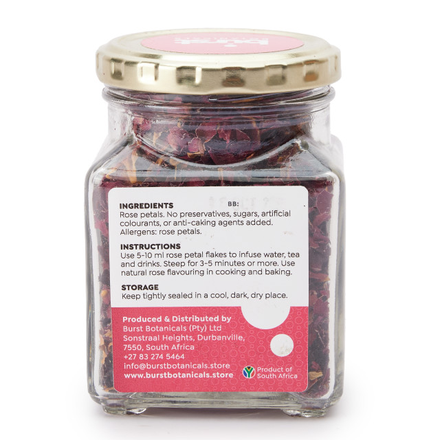 Burst Botanicals Dried Rose Petals, 25g