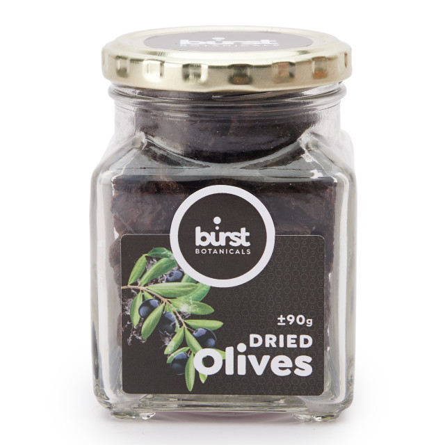 Burst Botanicals Dried Black Olives, 90g