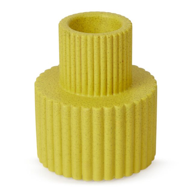 Alkaline Fluted Form Candle Holder - Mango