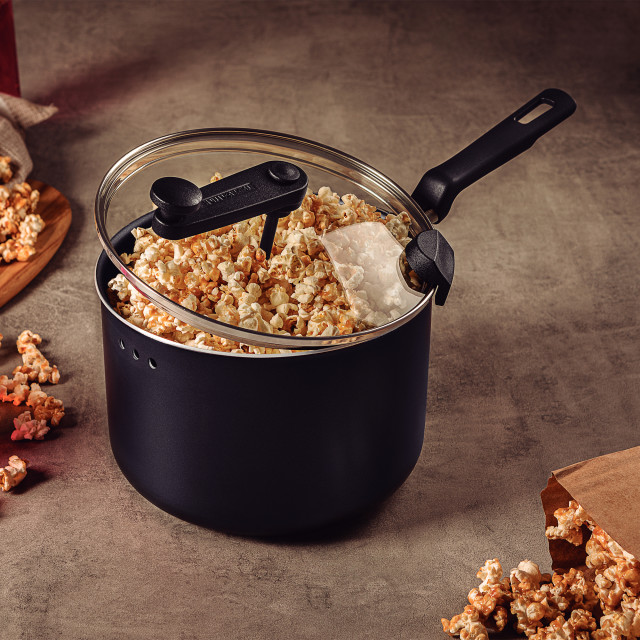 Tramontina Loreto Aluminium Popcorn Maker, 3.5L with pop corn