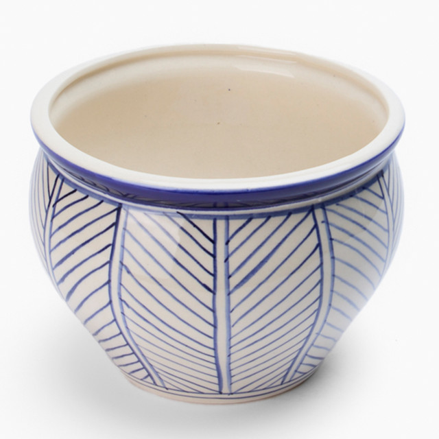 Thread Office Nautical Stripe Planter, 21cm