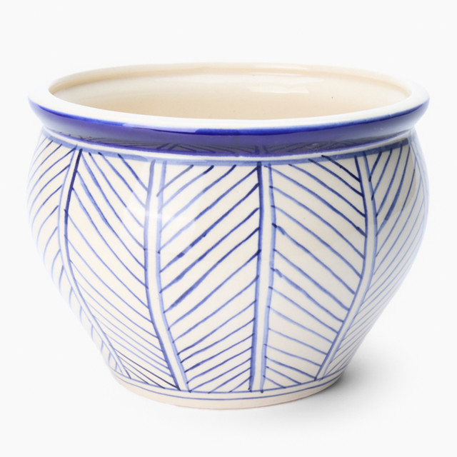 Thread Office Nautical Stripe Planter, 21cm