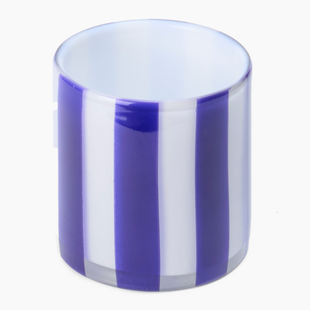 Thread Office Blue Stripe Tealight Candle Holder