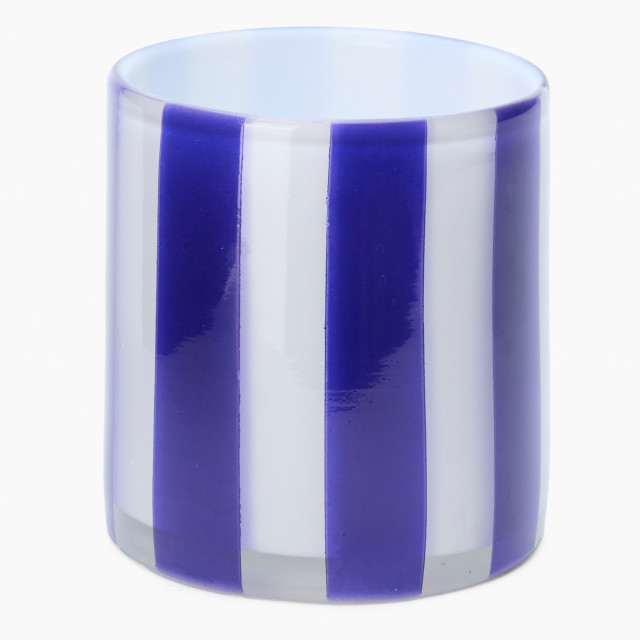 Thread Office Blue Stripe Tealight Candle Holder