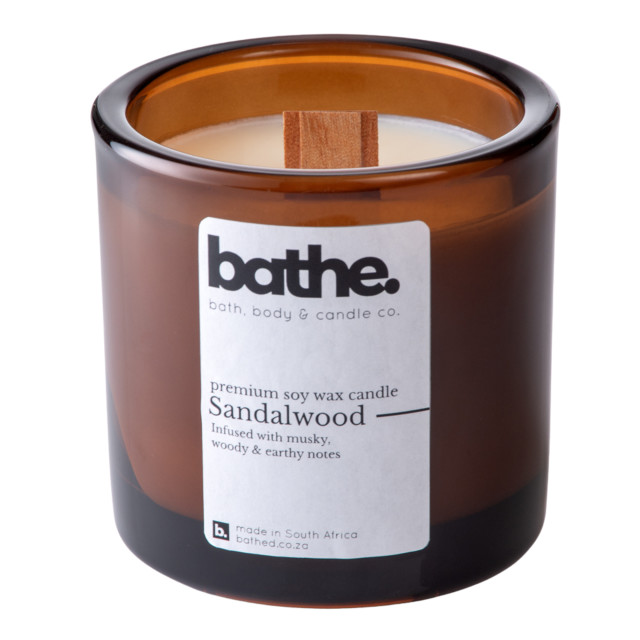 Bathe Sandalwood Soy Wax Candle, 400g