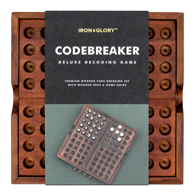 Suck UK Iron & Glory Wooden Codebreaker packaging