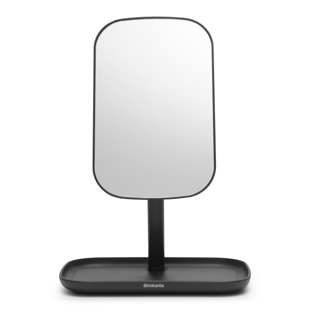 Brabantia ReNew Mirror with Storage Tray - Dark Grey angle