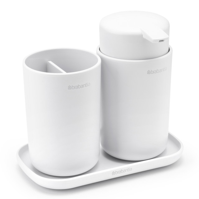 Brabantia ReNew Bathroom Accessory Set, 3-Piece - White