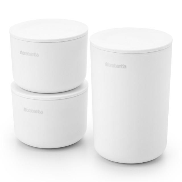Brabantia ReNew Storage Pots, Set of 3 - White