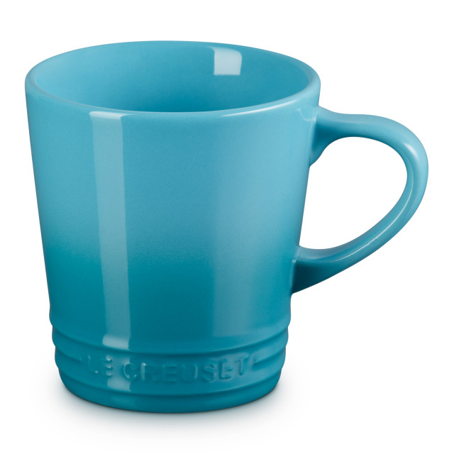 Le Creuset Stoneware V Mug, 180ml - Caribbean angle