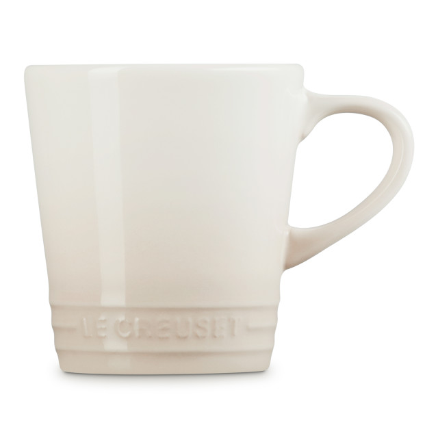 Le Creuset Stoneware V Mug, 180ml - Meringue angle