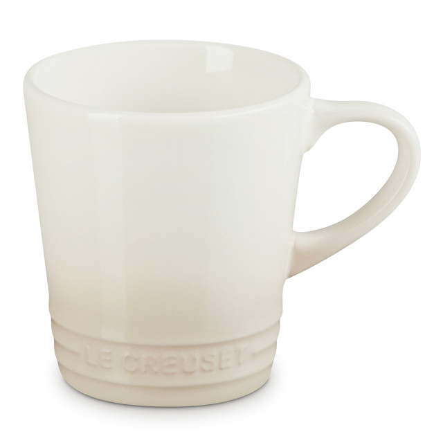 Le Creuset Stoneware V Mug, 180ml - Meringue angle