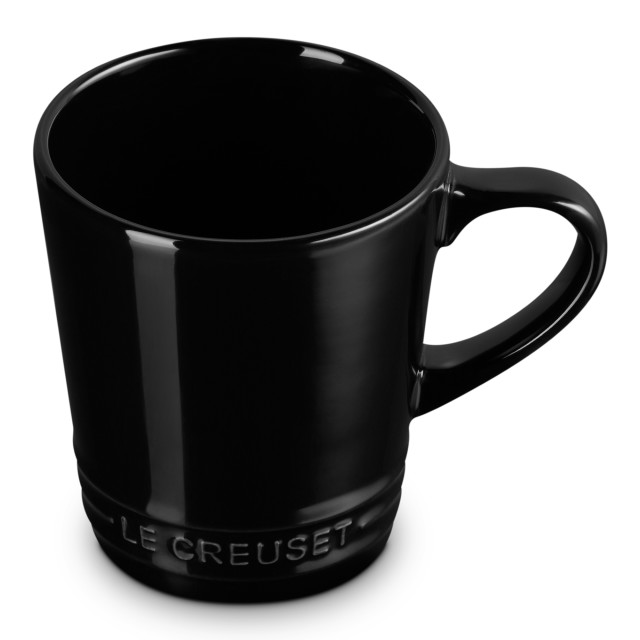 Le Creuset Stoneware V Mug, 180ml - Black Onyx