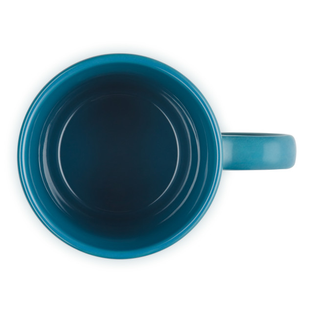 Le Creuset Stoneware V Mug, 180ml - Deep Teal angle