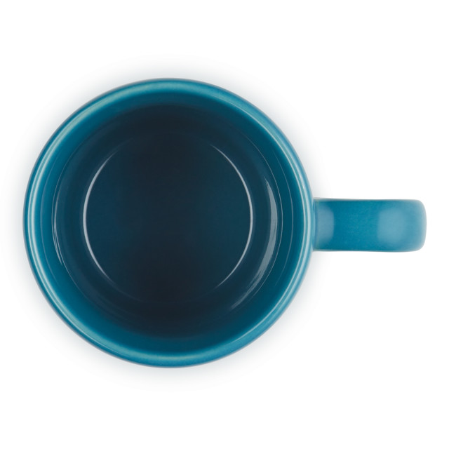 Le Creuset Stoneware V Mug, 100ml - Deep Teal angle