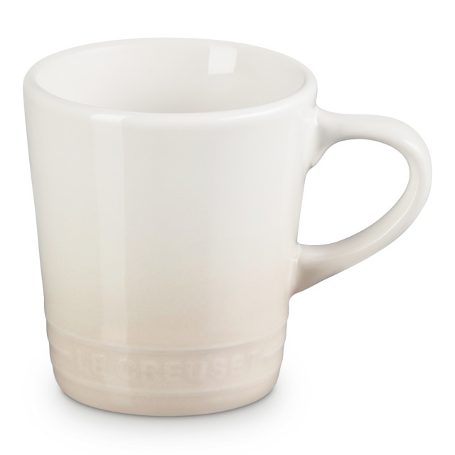 Le Creuset Stoneware V Mug, 100ml - Meringue angle