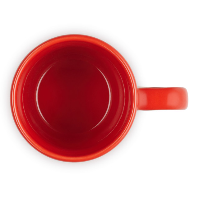 Le Creuset Stoneware V Mug, 100ml - Cerise angle