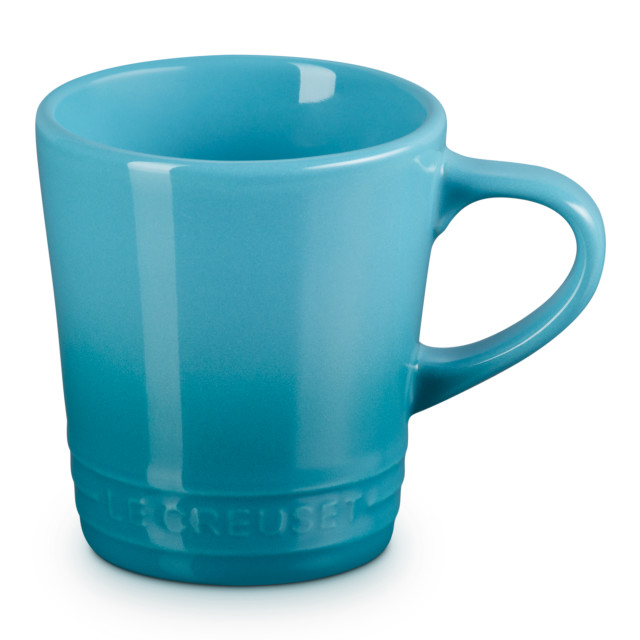 Le Creuset Stoneware V Mug, 100ml - Caribbean angle