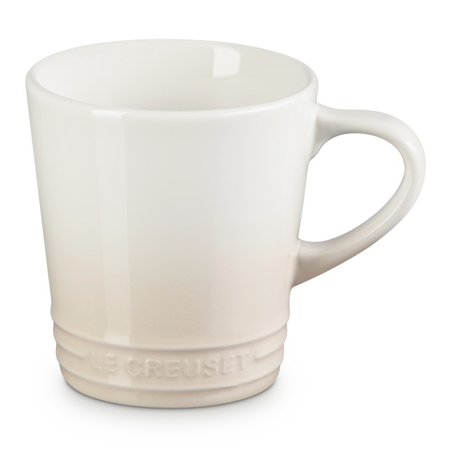 Le Creuset Stoneware V Mug, 330ml - Meringue angle
