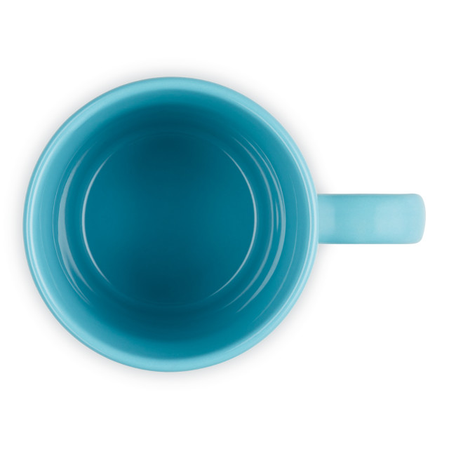Le Creuset Stoneware V Mug, 330ml - Caribbean angle
