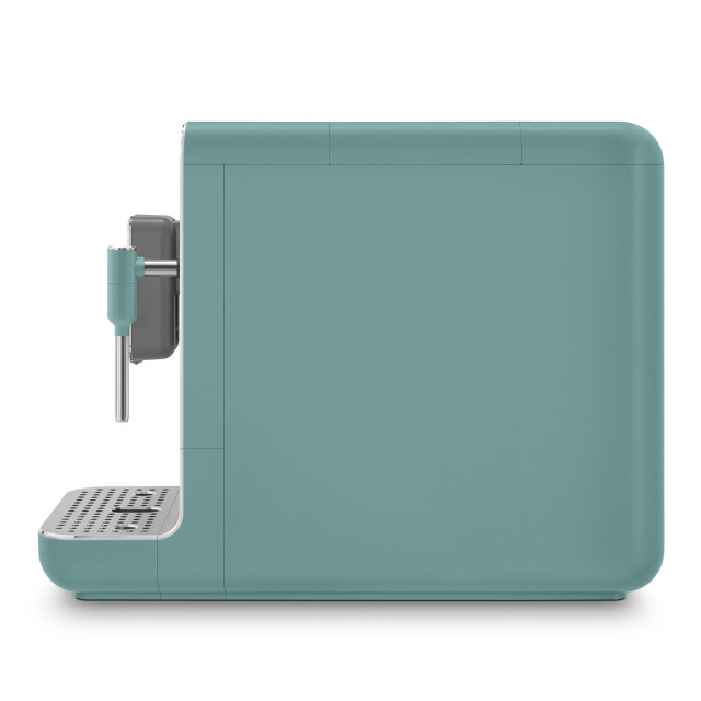 Smeg Bean-To-Cup Automatic Espresso Coffee Machine with Steam Wand - Matt Emerald Green angle