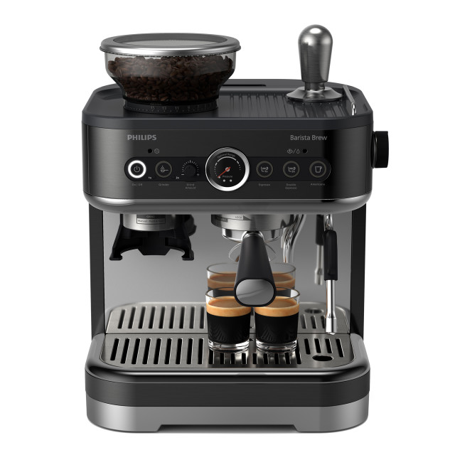 Philips Barista Brew Semi-Automatic Bean-To-Cup Espresso Machine, PSA3218/10 angle