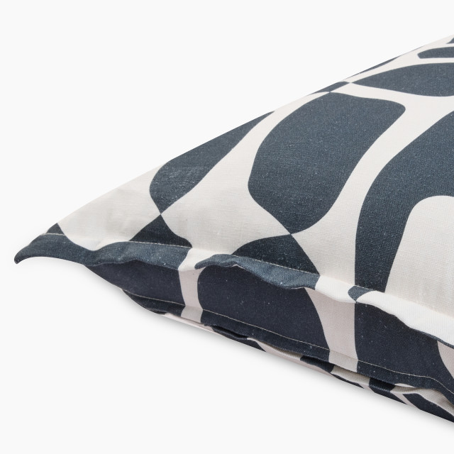 Thread Office Monochrome Abstract Scatter Cushion Cover, 60cm x 60cm close up