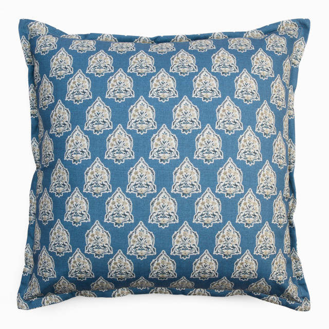 Thread Office Blue Barx Kawaii Scatter Cushion with Feather Blend Inner, 60cm x 60cm