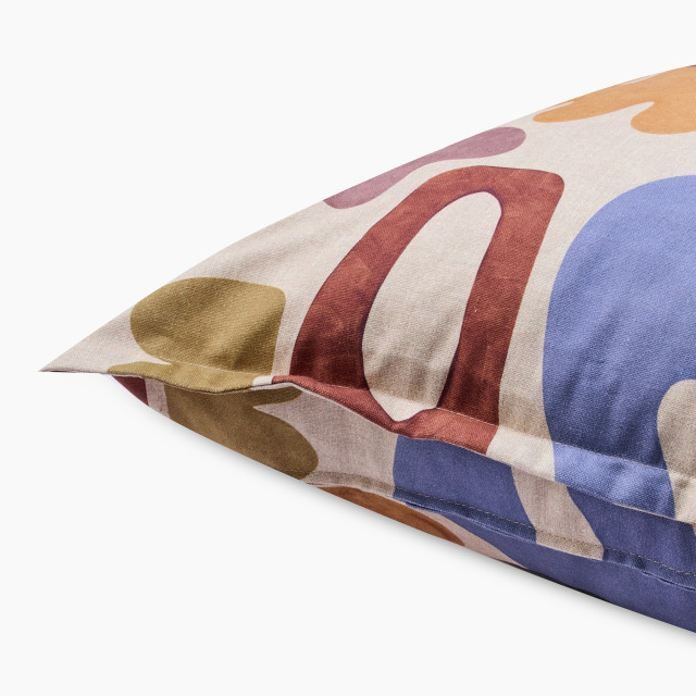Thread Office Green Gouache Scatter Cushion Cover, 60cm x 60cm close up