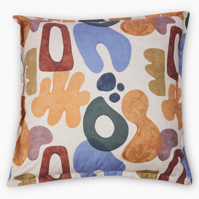 Thread Office Green Gouache Scatter Cushion Cover, 60cm x 60cm