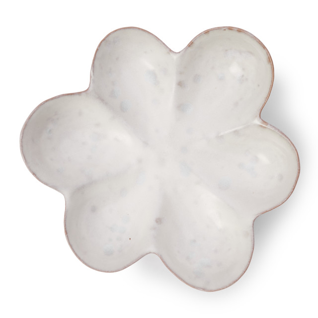 Humble & Mash Reactive White Flower Serving Bowl