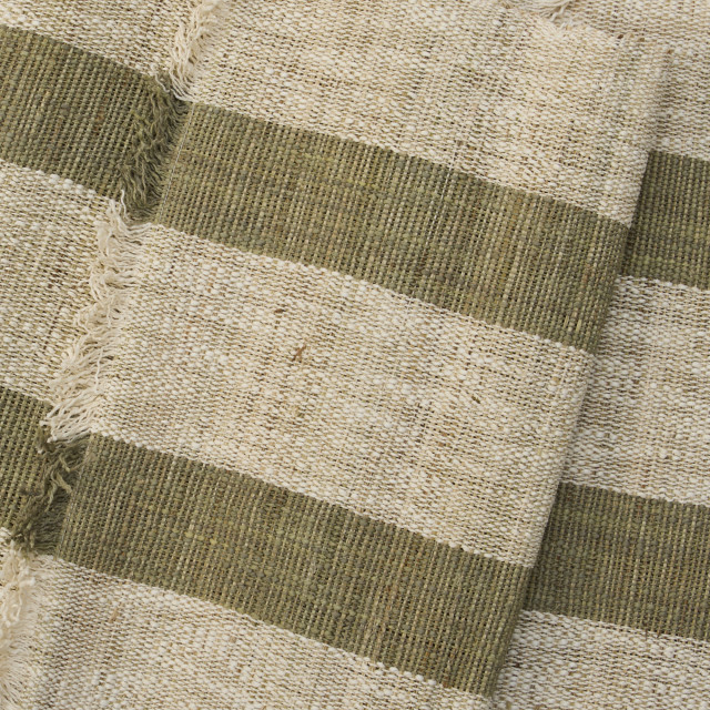 Humble & Mash Rami Striped Runner, 220cm - Green