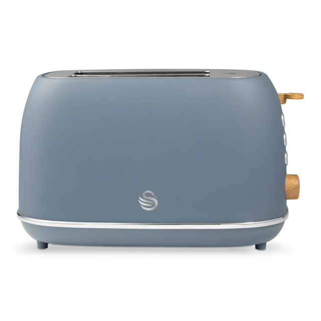 Swan Fjord Electronic 2-Slice Toaster, 800W - Grey angle