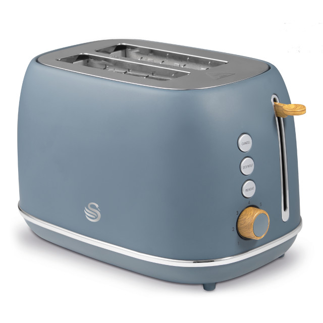 Swan Fjord Electronic 2-Slice Toaster, 800W - Grey