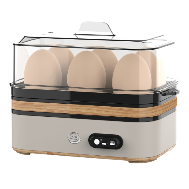 Swan Mist Grey Breakfast Set, 3-Piece detail of the egg boiler