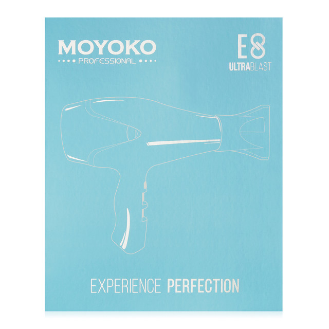 Moyoko E8 UltraBlast Hair Dryer, 2400W - Aqua packaging